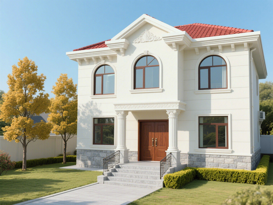 一棟130 平米歐式風格二層輕鋼別墅